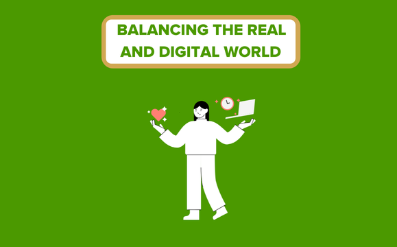 Balancing the real and digital world image